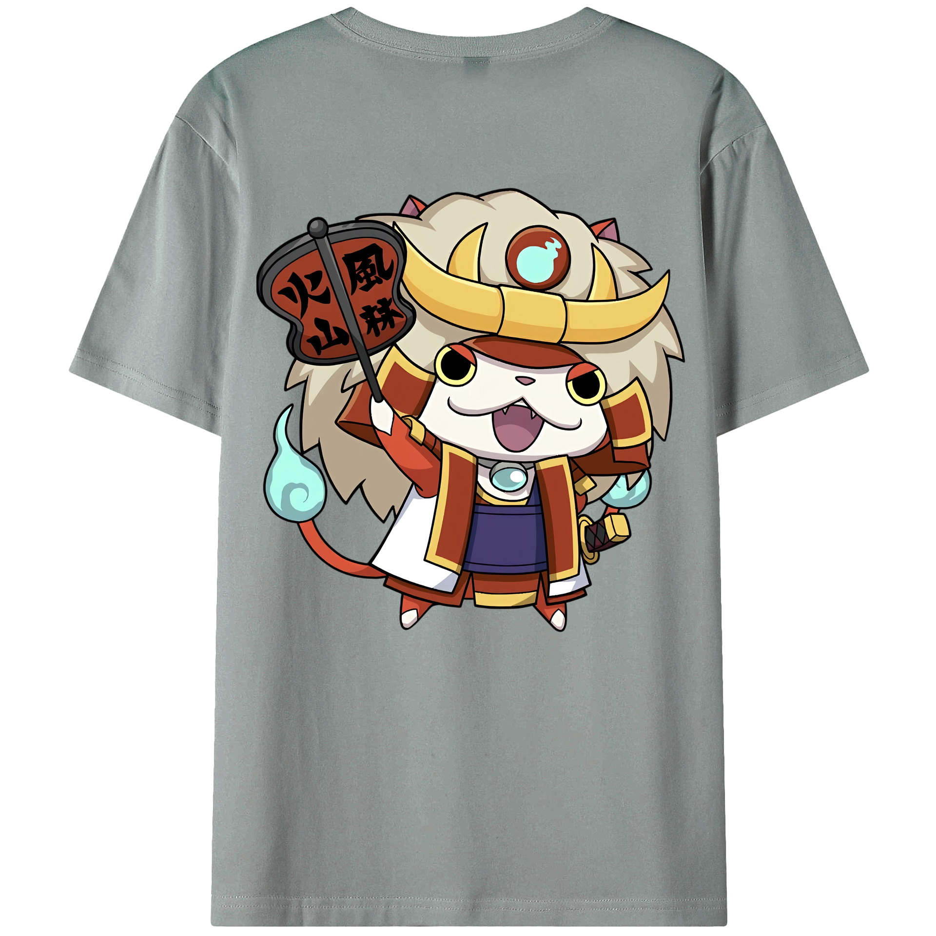 （画像用） 妖怪ウォッチ Yo-kai Watch 綿100％ メンズ半袖Tシャツ（バックプリント） 通気性